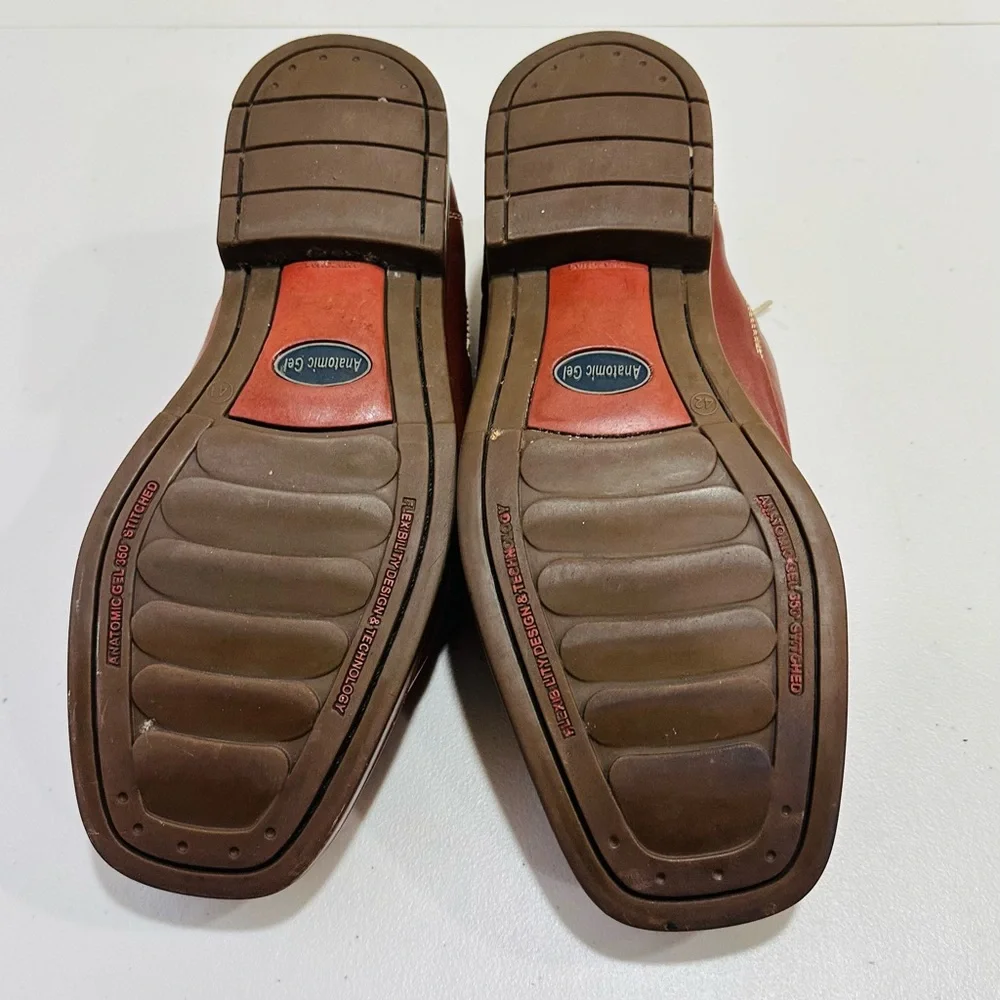 Sandro‎ Moscoloni Men’s Leather Brown Dress Shoes Square Toe Size 11D